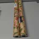 LaRibbons Kraft Christmas Wrapping Paper Mini Roll, Holly Leaves and Red Berries Pattern, for Classic Christmas, Winter Holiday Gift Wrapping, 17" x 33' (46.7 sq. ft)