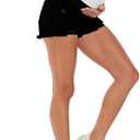 Foucome Women's Maternity Ripped Jean Shorts Summer Distressed Denim Shorts M