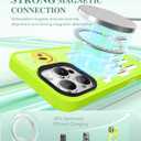 4 x GVIEWIN Magnetic for iPhone 16 Pro Max Case Compatible with Magsafe, [Screen & Camera Lens Protector] Fashion Pattern Translucent Shockproof Phone Cover for 16 Pro Max 6.9" (You Got This/Green)