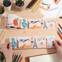 2 x Fuutreo 60 ft Travel Bulletin Board Border Self Adhesive Rolled Border Trim Back to School Theme Decoration for First Day of School Party Classroom Chalkboard Office Wall Decor