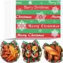 Tenceur 150 Pcs Christmas Wax Paper Deli Greaseproof Sheets Winter Printed Parchment Paper Burger Sandwich Wrapping Bakery Tissue Basket Liners for Picnic Kitchen Party