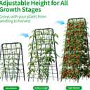 Heavy Duty Trellis for Climbing Plants, 59"x19.68" Adjustable Height Steel Cucumber Trellis, Powder Coated Metal Garden Trellis for Raised Beds,Tomatoes, Cucumbers & Outdoor Vines, 59"x19.68" - 1 Pcs