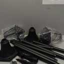 63" Solar Lamp Post Light 2 Pack, Solar Light Posts for Outside Waterproof, Outdoor Lamps for Patio, Backyard, Front Porch Decor, Warm White, Replaceable Bulb (Black)