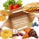 30 Pack 9x6x6 Large Gable Gift Boxes Brown Kraft Party Treat Boxes Disposable Lunch Box Togo for Treats Meals Cookies Favors Goodies Gifting Baked Goods