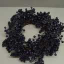20" Christmas Wreath for Front Door Artificial Blue Holly Berry Wreath for Christmas Thanksgiving Winter Holiday Decoration