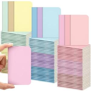 Outus 90 Pcs Mini Notebooks Bulk 4 x 2.5 Inch Small Pocket Notebook Soft Cover Lined Wallet Journal Gifts for Students Teachers Coworker Classroom Party Prize School Supplies, 60 Pages(Candy Color)