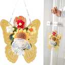 Crochet Flowers Sunflower Artificial Flowers, Handmade Knitted Faux Flower Included Gift Bag & Greeting Card for Birthday Gifts, Home Decoration, Gifting to Friends and Family