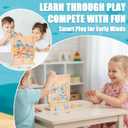 Fish Arena Connect 5 Wooden Toy  Ocean Animal Board Games for Kids, Fun 2 Player Family Strategy Game