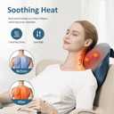 MOUNTRAX Shiatsu Back Massager with Heat, Gifts for Women Men, Back Massager for Pain Relief Deep Tissue, 3D Kneading Massage Pillow for Back