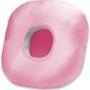 Ear Piercing Pillow for Side Sleepers with Ear Hole, Donut Pillow for Ear with Silky Pillowcase for CNH and Ear Pain Inflammation Pressure Sores Piercing, Ear Guard Pillow (Pink Silk), 9"L x 3.5"W