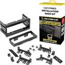 Scosche GM1500B Single DIN Radio Dash Kit with Universal Brackets and Snap-in Extension Compatible with Select 1982-04 GM Vehicles - Stereo Install Kit - See Fit Guide in Images to Verify Your Vehicle