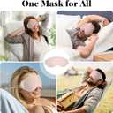 3D Eye Mask Sleep Mask for Men & Women, 100% Pressure-Free & Light Block-Out Eye Mask for Sleep with Easy Adjustable Strap, Night Eye Cover for Travel, Pink