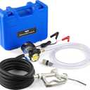 Orion Motor Tech Diesel Transfer Pump Kit, 12V Fuel Transfer Pump Kit with Nozzle & Hoses, Portable Electric Fuel Pump for Kerosene Diesel with Carry Case, Automotive Self Priming Oil Extractor