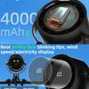 Stroller Fan Portable, Personal Fan for Travel, Digital display, Detachable 5 Speeds Rechargeable 360 Rotate Flexible Tripod Fan, For Home Office Stroller Camping - Black