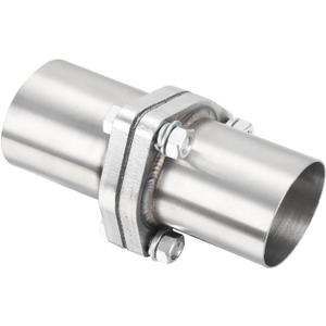 LCGP Exhaust Flange Repair Piping Kit 2.5" OD with Gasket and 3 Bolts for Quick Fix Repair,304 Universal Stainless Steel Exhaust Flange Pipe