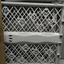 MYPET North States Paws Portable Pet Gate: 26-40" Wide. Pressure Mount. No Tools Needed. Made in USA. Dog Gate 23" Tall, Expandable, Durable Dog Gates for Doorways, Light Gray