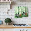 St Patrick's Day Dogs Hand Towel Set of 2 Lucky Clover Shamrocks Decorative Hand Towels for Bathroom Irish Green Kitchen Dish Towel St Patrick's Soft Absorbent Face Fingertip Towels for Guest Gym Spa (14.4x28.3in)