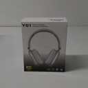 Y01 Wireless Over Ear Headphones, Noise Canceling Bluetooth 5.3 Headphones with Microphones,Hi-Res Audio,48H Playtime,Foldable,Breathable Soft Earpads for iOS/Android/Samsung/PC-Silver (Silver)