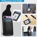 nuoku Holster for iPhone Air 17/16/15/14/13/12/11 Pro/Max with Belt Clip and Separable Card Holder, Belt Phone Holder for Men Compatible with Samsung Galaxy Note Models(Black)