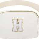 Birthday Gifts Christmas Personalized Gift for 4 5 6 7 8 9 10 11 12 13 14 Year old Girls Teen Sister Kid Initial Letter Fanny Pack Trendy Stuff Crossbody Bag White Letter H