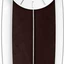 Howard Miller Cyrus Wall Clock, Espresso Finish Cylindrical Pendulum Quartz Movement, White Analog Display with Flat Glass Battery Operated Perfect for Home Decor, Living Room & Office