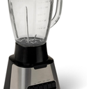 6-Cup (50 Fl. Oz) Countertop Blender, with 6 Pre-Programmed Functions, Pulse, Ice Crush, Stainless Steel Blades, Glass Jar, Up to 700W, Black & Silver