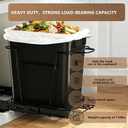 Pull Out Trash Can for Kitchen Cabinets, 35 Qt / 8.75 Gal Under Sink Garbage Bin with Full Extension Slides, Heavy-Duty Steel Frame Requires Minimum 13" W x 22" D Cabinet Opening, Black