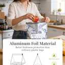 50PCS Aluminum Foil Slider Storage Bags, Reusable Airtight Food Saver Pouches, Leakproof & Odor-Proof Freezer Bags for Meat, Vegetables, Snacks, Meal Prep - Mix Pack