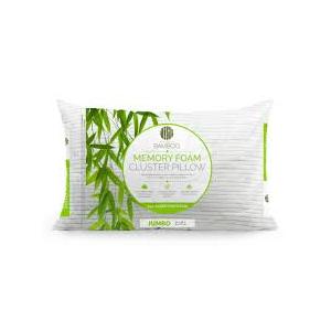 Memory Foam Pillows Queen Size 20×28 Inches  - Cooling Bed Pillows for Sleeping - Back, Stomach, Side Sleeper Firm, Comfy Cool Shredded - 1 Pack, Rayon Derived from Bamboo