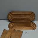 2 Pcs Wall Shelf, 2 Tier Wooden Arched Wall Shelf,Mid Century Shelves, Decorative Hanging Shelves for Bathroom, Bedroom, Kitchen, Living Room, Laundry Room,17 x 9 Inch(Brown)