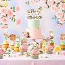 49 PCS She Is Off the Market Bridal Shower Decor Set Farmers Market Theme Cake Cupcake Toppers Vegetables Fruit Flowers Cake Picks for Bridal Showers Bachelorette Party Decoration Supplies