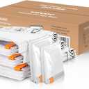 Wevac 10 Pack Vacuum Storage Bags (2 Jumbo/2 Large/2 Medium/4 Rolling Bag) | Space Saver | Rapid Vacuum | Double Zip Seal | Clip Stopper | Ideal for Clothes, Blankets Compression and Travelling