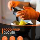 PACIFIC PPE 8 Mil Heavy-Duty Strength Nitrile Gloves, Chemical Resistant, Diamond Texture Industrial Disposable Gloves, Orange, 100PCs, XX-Large