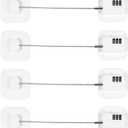 Refrigerator Lock, Heavy Duty Fridge Lock, Combination Lock for Refrigerator Cabinets, Drawers, Safety Lock, Easy Install No Keys Needed (White-4Pack)