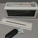 TMEHM Fireplace Flame Air Diffuser Humidifier,7 Colors Aromatherapy Essential Oil Diffuser,Ultrasonic Aroma Humidifier with Timer for Home,Bedroom,Office,Yoga (WhiteA, L)