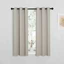NICETOWN Room Darkening Curtain Panels for Living Room, Thermal Insulated Grommet Room Darkening Draperies/Drapes for Window (Natural, 2 Panels, W29 x L45 -Inch)