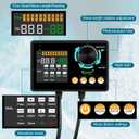 hygger Intelligent Wave Maker for Aquarium, Saltwater Freshwater Circulation Pump Adjustable 6 Waves/Night/Feed/Wireless Connection Mode, Magnetic Holder Display Controller Memory Function (50W)