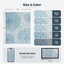 WITSHOCK 6x9 Washable Rug for Living Room,Modern Floral Distress Print Pattern Area Rugs,Stain Resistant with Non Slip Backing Carpet for Dining Room,Bedroom & Home Decor,Blue/Light Blue
