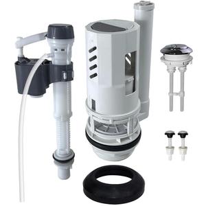 3-Inch Dual Flush Valve Replacement Kit for 2-Piece Toilets - Complete Toilet Repair Set with Push Button Flush Valve, Fill Valve, Gasket & Bolts