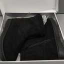 TUOPIN Winter Ankle Black Boots for Women - Slip-On Mini Boots with Side Zipper, Faux Fur Lining & Splash-Resistant (9)