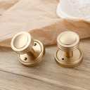 1 Pack Champagne Bronze Door Knob Privacy Door Knobs Door Handle Interior Door Knobs with Lock for Bedroom and Bathroom Zinc Alloy