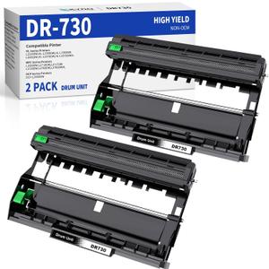 Compatible Drum Unit for DR730 to Use with MFC-L2710DW MFC-L2750DW HL-L2395DW HL-L2370DW HL-L2350DW HL-L2390DW DCP-L2550DW Printer (2 Pack, NOT Toner)