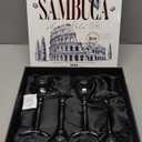 GLASSIQUE CADEAU Crystal Sambuca, Cordial, Digestive Glasses with Long Stem for Sipping After Dinner Drinks | Set of 4 | 3 oz Tall Stemmed Liquor Glassware for Aperitif, Amaro, Liqueur, Spirits