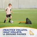 Soccer Rebounder Board, 2-in-1 Soccer Wall with 2 Rebound Angles, Soccer Training Equipment for for Team & Solo Passing Practice Bounce Back Training