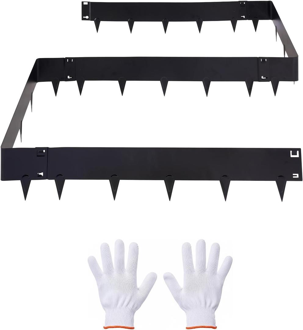 VEVOR Galvanized Steel Landscape Edging, 6-Pack 40 x 8.15 Inch Metal Edging for Landscaping with Gloves, Easy-to-Install, Heavy Duty Metal Garden Edge Border for Flower Bed, Yard Pathway