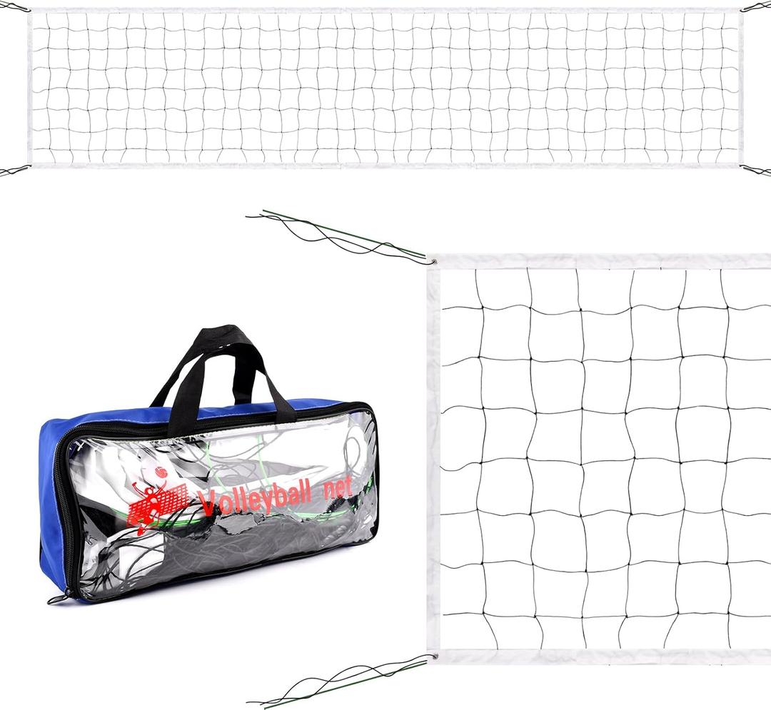 32 X 3 Ft Heavy Duty Volleyball Net Replacement Portable Volleyball Net with Steel Cable for Backyard Swimming Pool Beach (Poles Not Included)