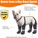 Idepet Dog Suspender Boots, Anti-Slip & Fall Waterproof Tall Shoes Legging for Small Medium Dog, Adjustable Suspender Boots for Winter Snow Rain Hiking Paws Protector 7