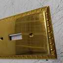Nostalgic Warehouse Egg & Dart Deco Electrical Outlet Switch Plate Cover (Single Toggle, Unlacquered Brass)