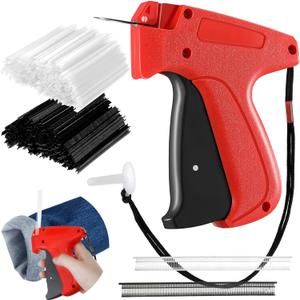 2001 Pieces Stitch Tagging Gun Kit for Clothing Standard Retail Price Tag Attacher Gun Kit with 2000pcs Bars Fasteners Clothes Garment Tag Attachment for Shops Retailers Warehouse Sale(Red, Black)