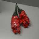 Four Artificial Silk Poinsettias, Waterproof and Colorfast, Perfect for Christmas, Home Decorations,Outdoor Garden displays(Red)